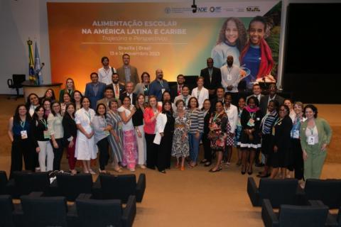 FAO, Brazil, and 18 countries celebrated the 14 years of international cooperation in school feeding and defined the steps